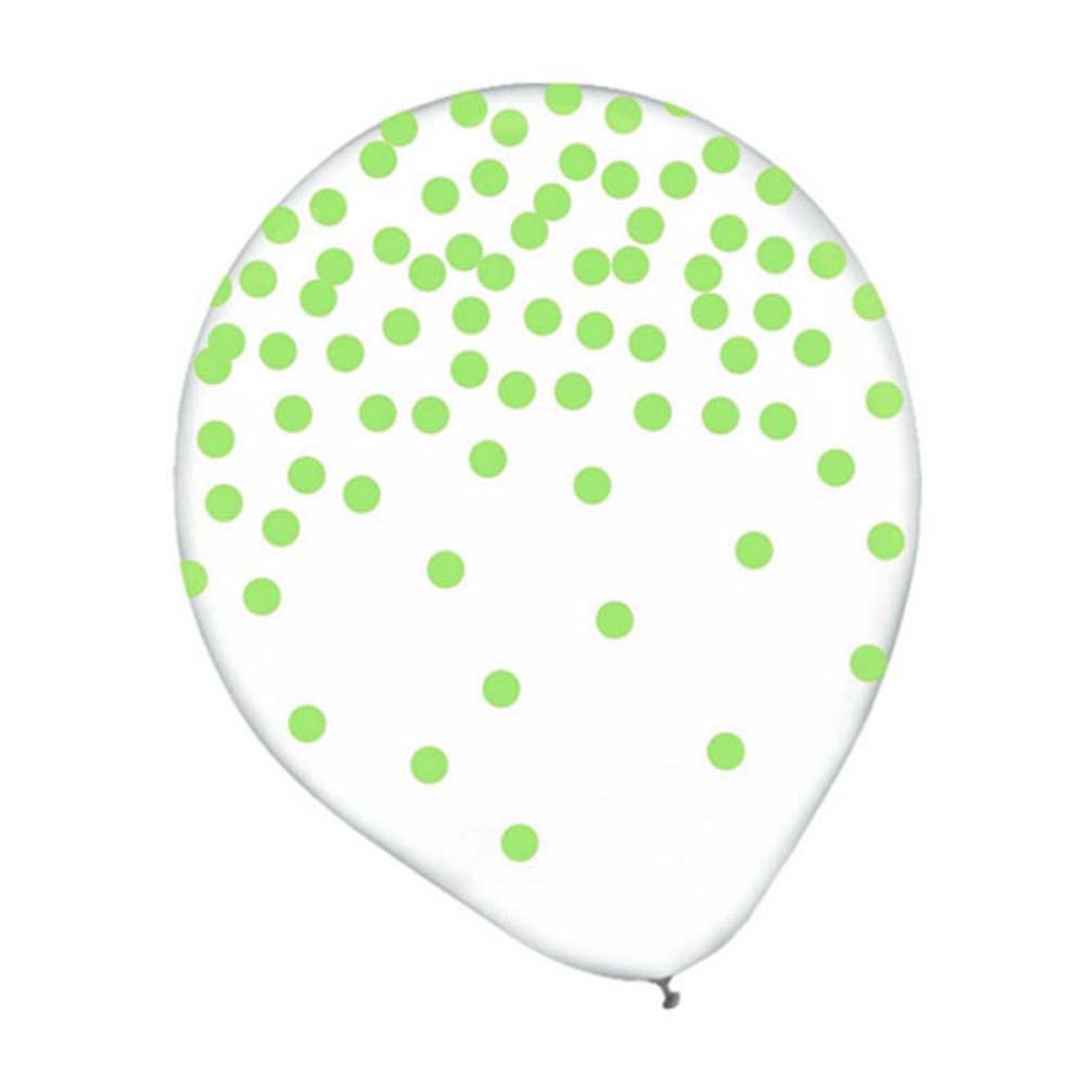 Kiwi Print Confetti Latex Balloon 6ct Balloons & Streamers - Party Centre