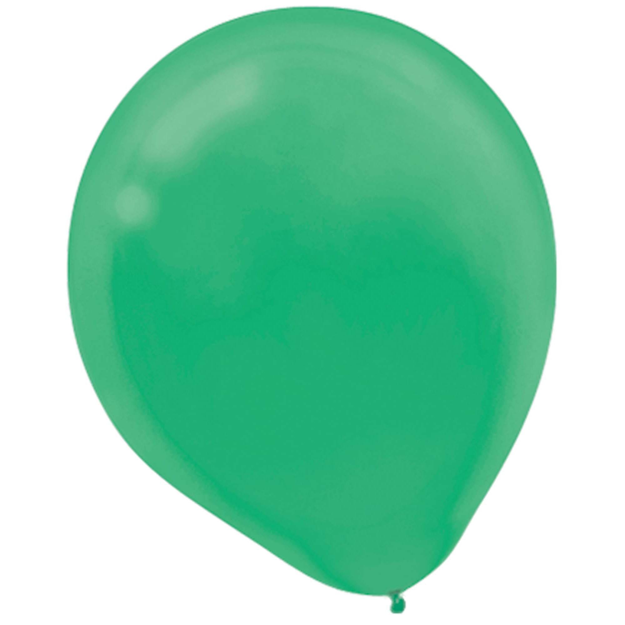 Festive Green Latex Balloons 12in, 100pcs Balloons & Streamers - Party Centre