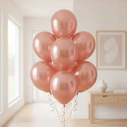 Rose Gold Pearlized Latex Balloons 12in, 100pcs Balloons & Streamers - Party Centre