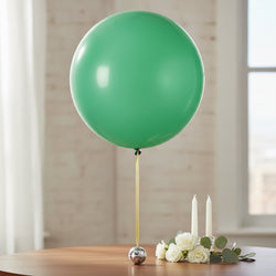 Festive Green Latex Balloons 24in, 4pcs Balloons & Streamers - Party Centre
