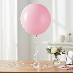 New Pink Latex Balloon 24in, 4pcs Balloons & Streamers - Party Centre