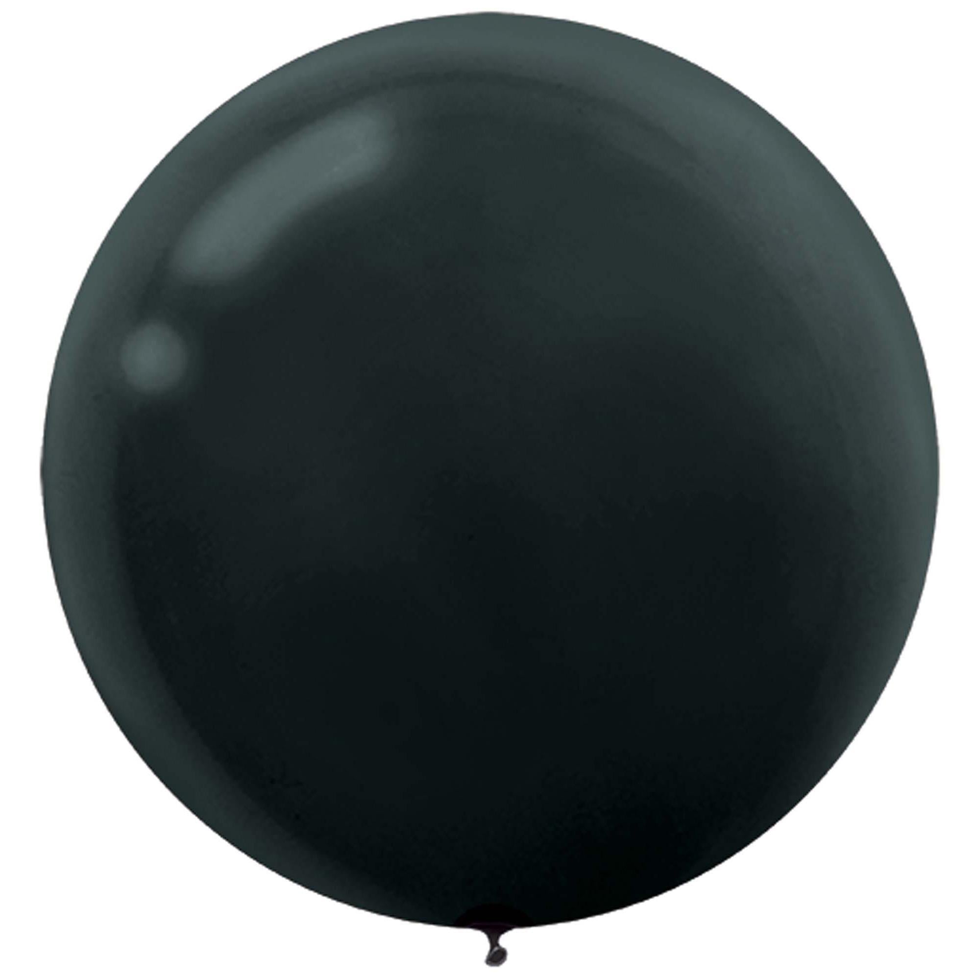 Black Latex Balloons 24in, 4pcs Balloons & Streamers - Party Centre