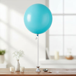 Caribbean Blue Latex Balloon 24in, 4pcs Balloons & Streamers - Party Centre