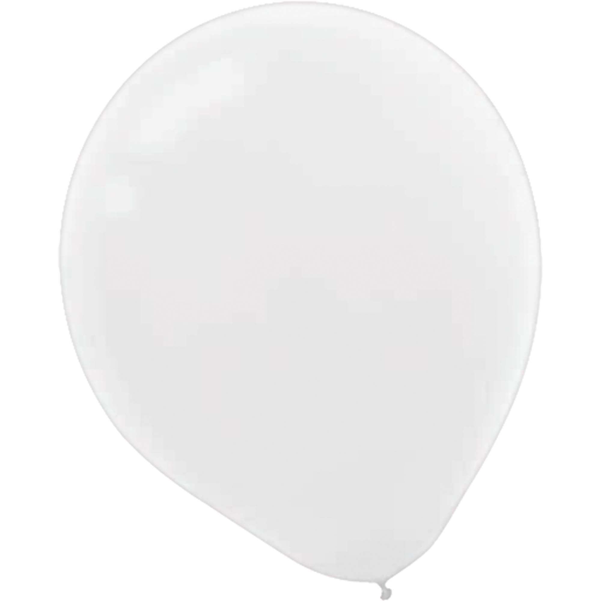 White Latex Balloons 5in, 50pcs Balloons & Streamers - Party Centre
