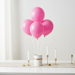 Bright Pink Latex Balloons 5in, 50pcs Balloons & Streamers - Party Centre