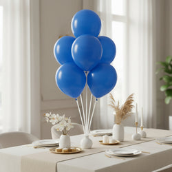 Bright Royal Blue Latex Balloons 5in, 50pcs Balloons & Streamers - Party Centre