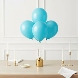 Caribbean Blue Latex Balloons 5in, 50pcs Balloons & Streamers - Party Centre