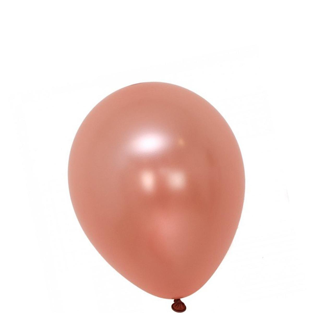 Rose Gold Pearlized Latex Balloons 5in, 50pcs Balloons & Streamers - Party Centre