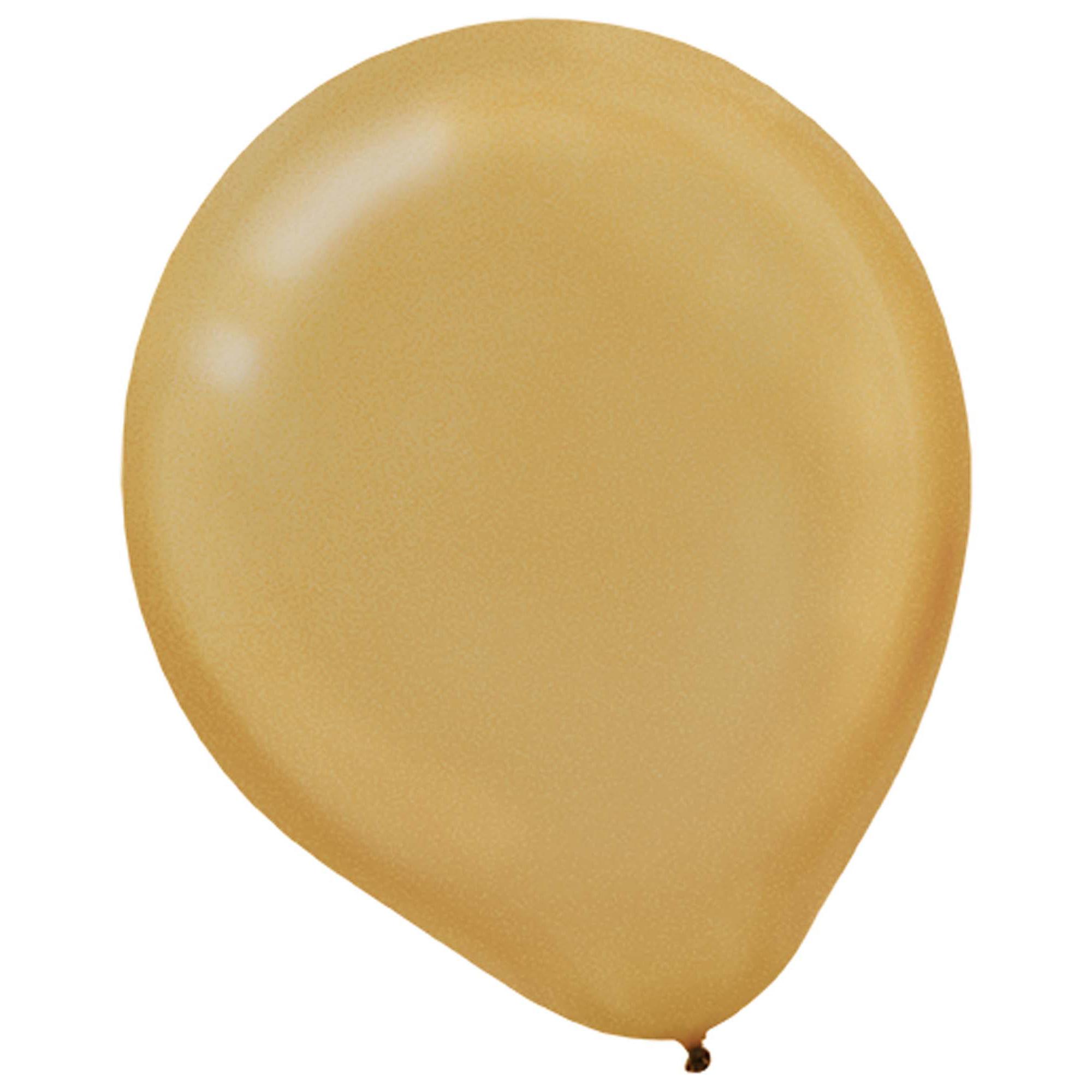 Gold Latex Balloons 5in, 50pcs Balloons & Streamers - Party Centre