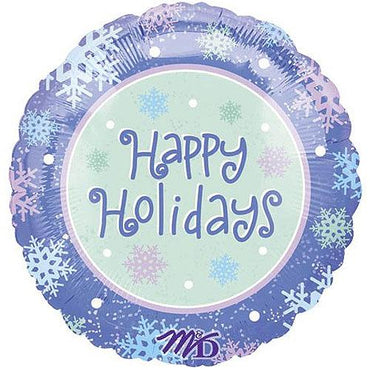 Happy Holidays Foil Balloon 18in Balloons & Streamers - Party Centre