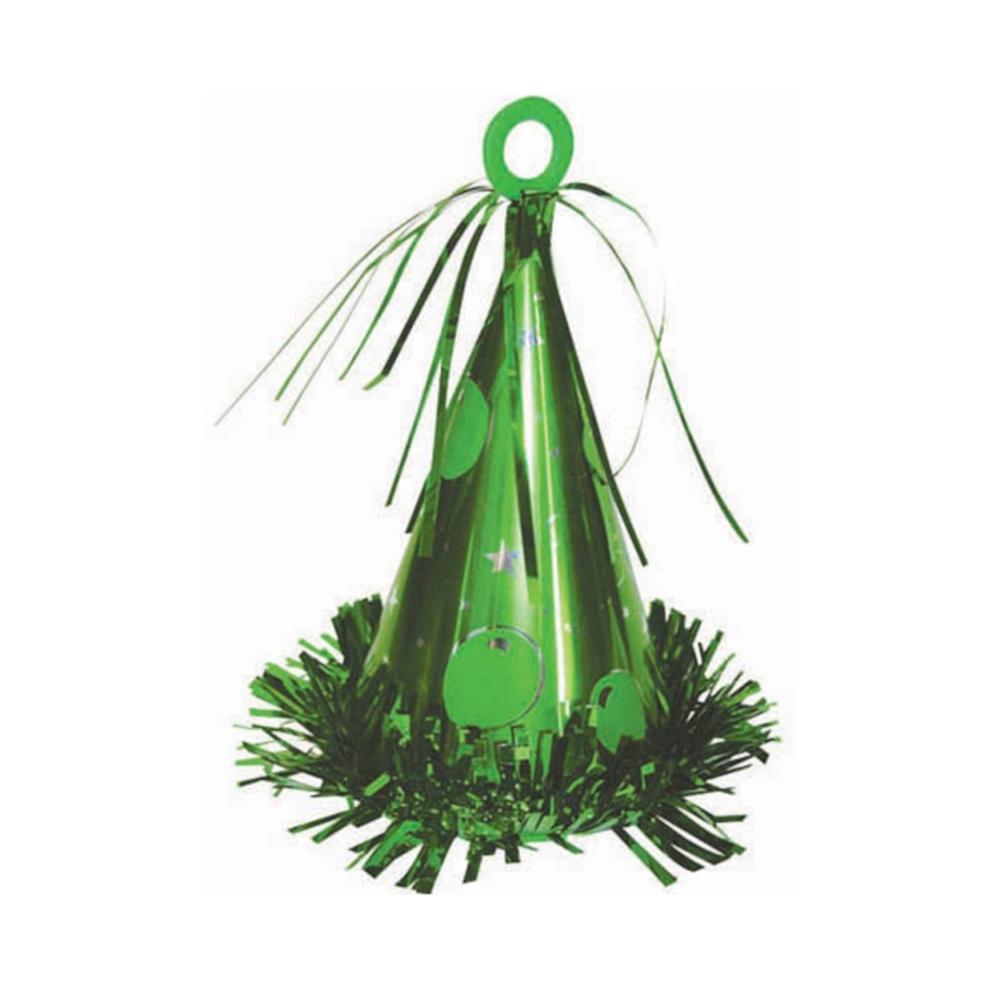 Green Party Hat Balloon Weight 6oz Balloons & Streamers - Party Centre