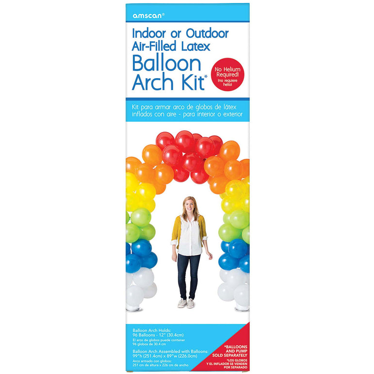 99in x 89in Assembled Balloon Arch Kit Balloons & Streamers - Party Centre
