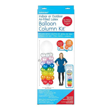 90in x 27in Assembled Air-Filled Latex Balloon Column Kit Balloons & Streamers - Party Centre