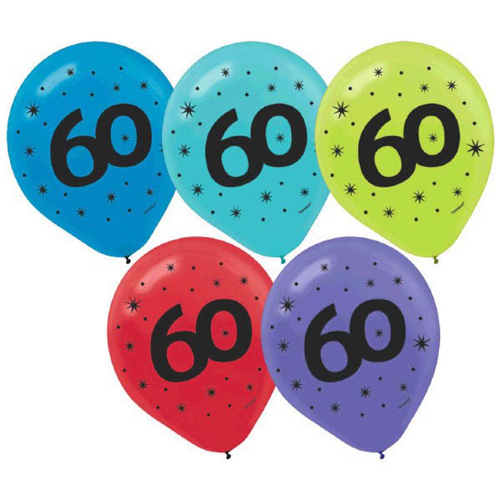 60 Printed Latex Balloons 20pcs Balloons & Streamers - Party Centre