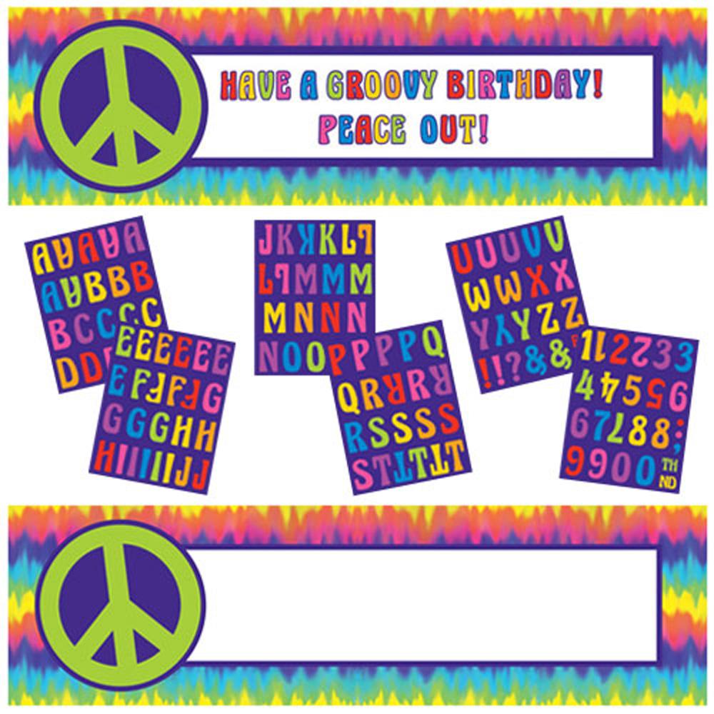 Giant Sign Feel Groovy Personalized  Banner Decorations - Party Centre