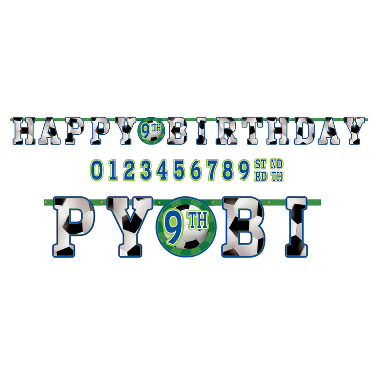 Soccer Jumbo Add An Age Banner Decorations - Party Centre
