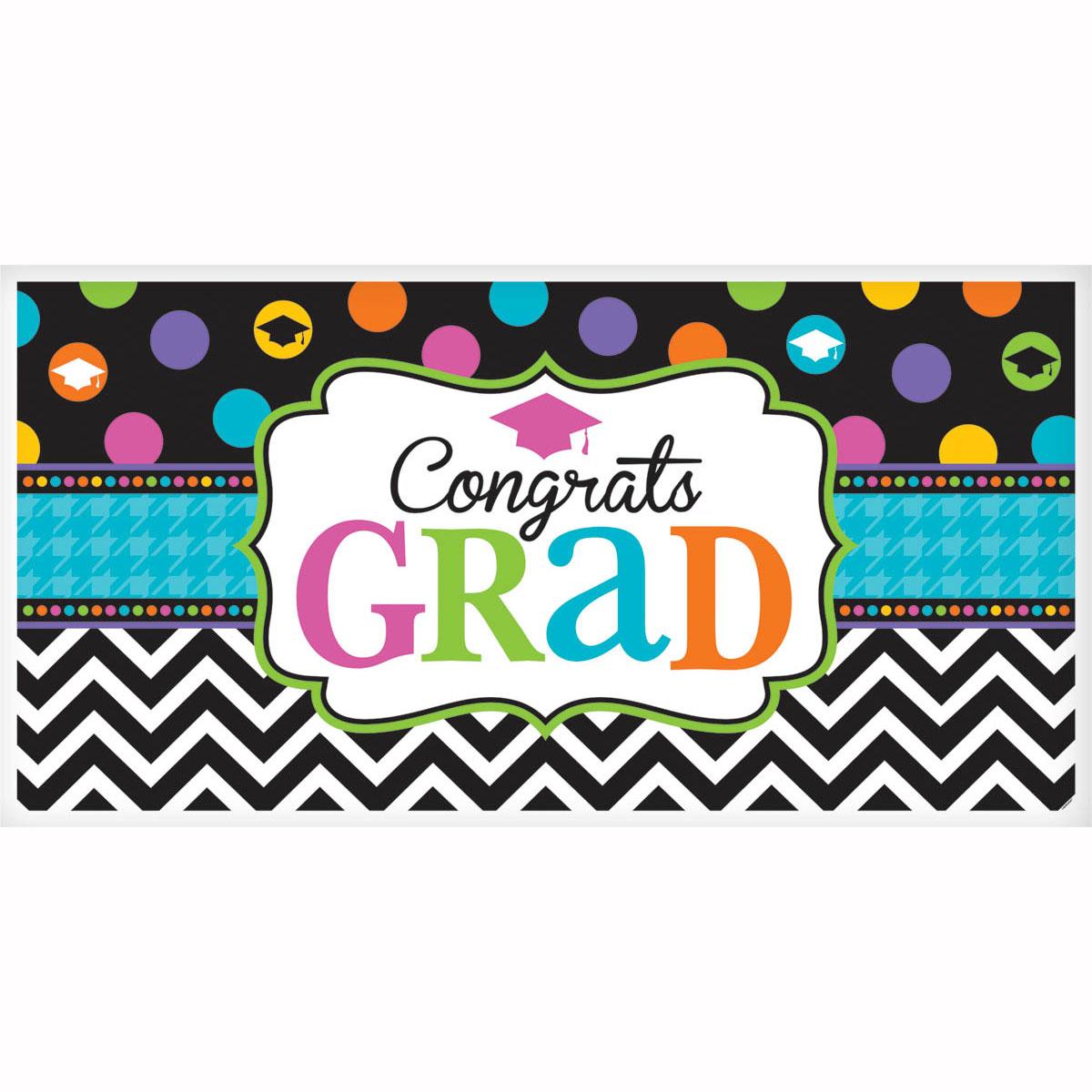 Graduation Dream Big Large Horizontal Banner 65in x 33.5in Decorations - Party Centre