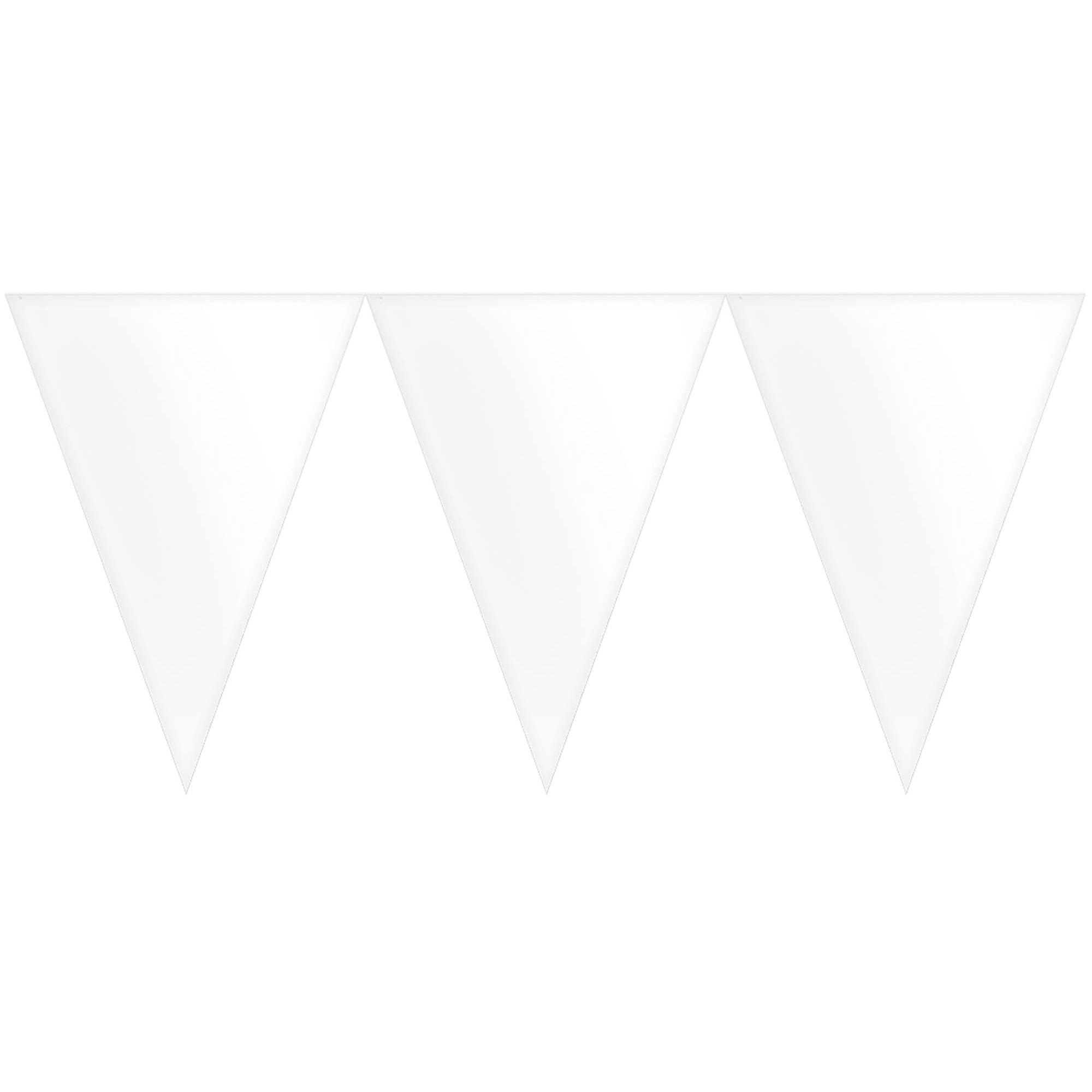 White Paper Pennant Banner Decorations - Party Centre