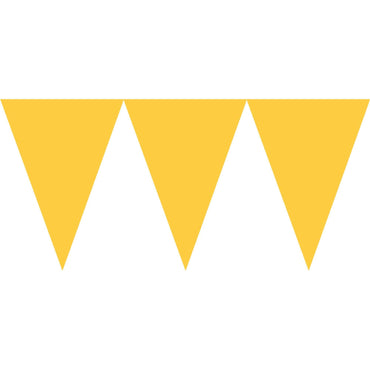 Yellow Paper Pennant Banner Decorations - Party Centre