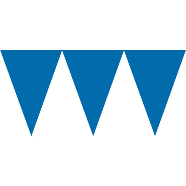 Bright Royal Blue Pennant Banner Decorations - Party Centre