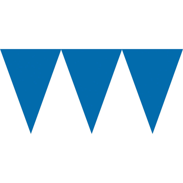 Bright Royal Blue Pennant Banner Decorations - Party Centre