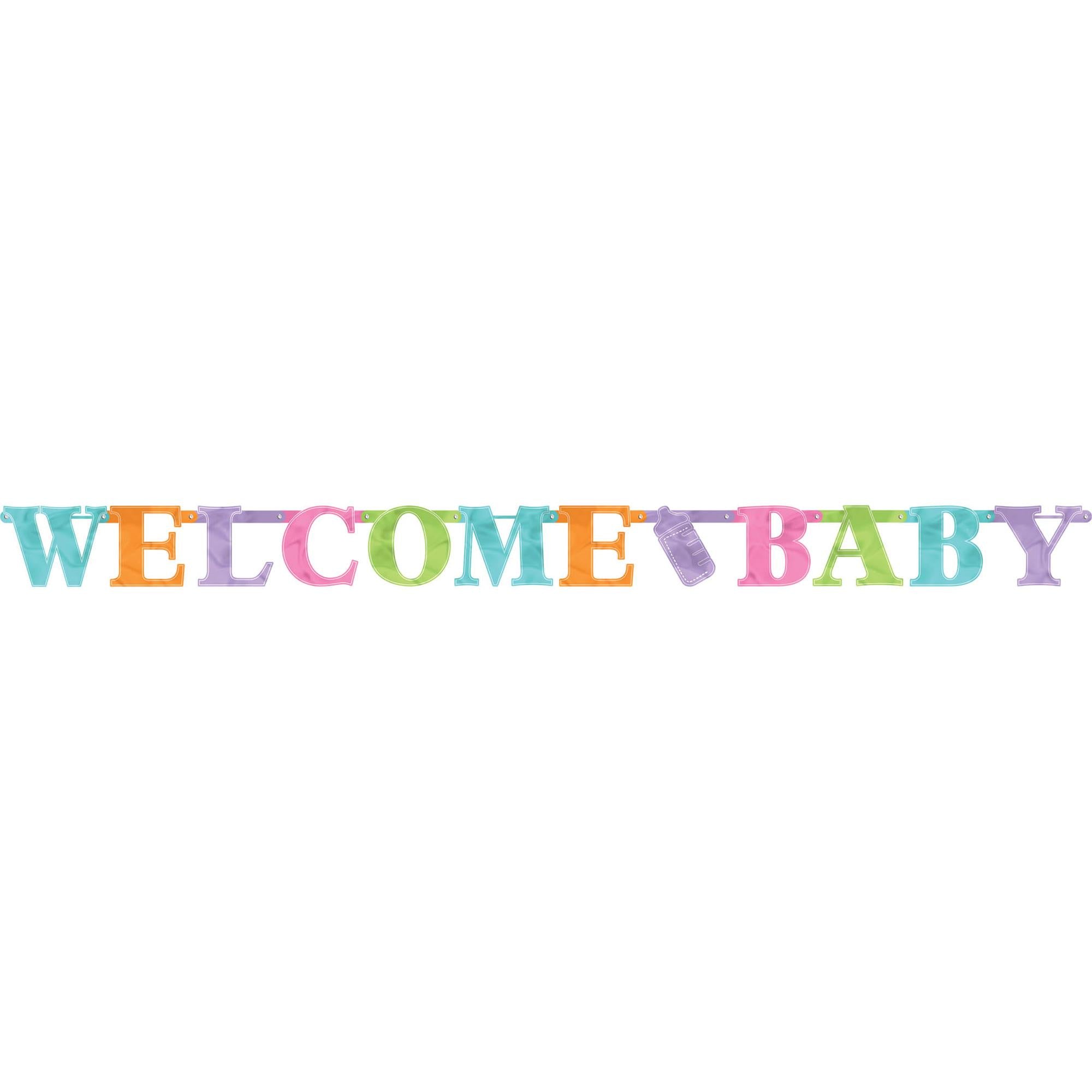 Baby Neutral Letter Banner-Foil 7ft Decorations - Party Centre