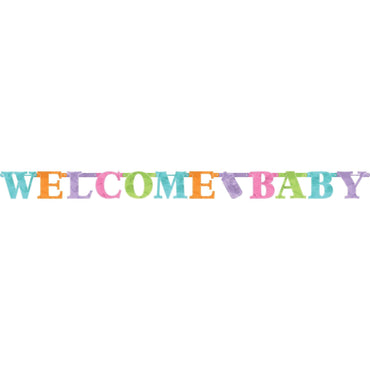 Baby Neutral Letter Banner-Foil 7ft Decorations - Party Centre