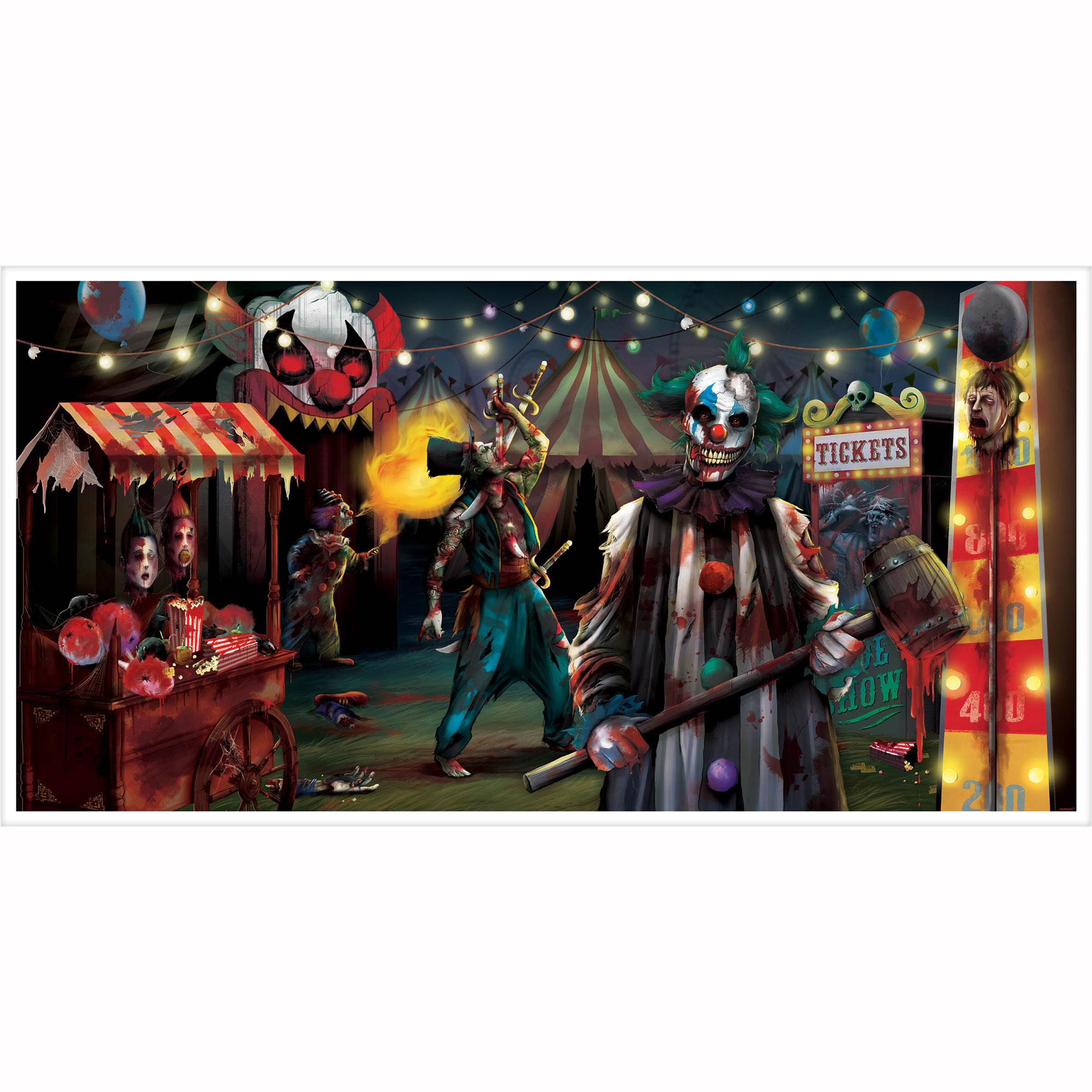 Creepy Carnival Horizontal Banner Decorations - Party Centre