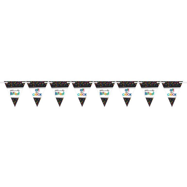 Retirement Pennant Banner 4.5m Decorations - Party Centre