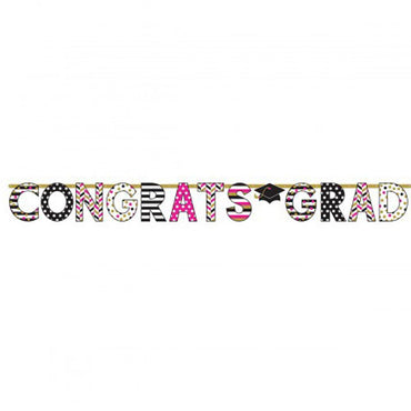 Gold Confetti Grad Giant Letter Banner Decorations - Party Centre