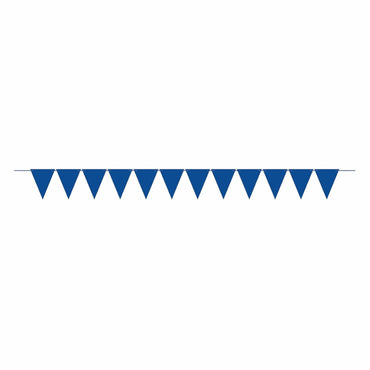 Bright Royal Blue Large Paper Pennant Banner Decorations - Party Centre