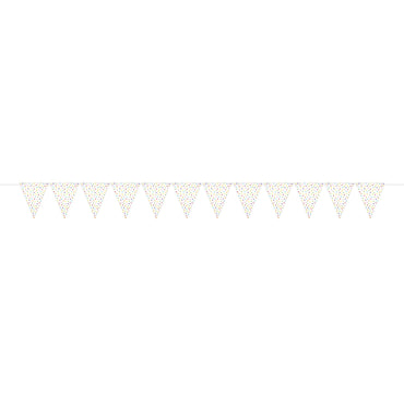 Multicolored Large Paper Pennant Banner