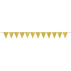 Sparkle Gold Large Paper Pennant Banner