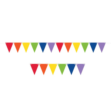 Assorted Mini Paper Pennant Banner Decorations - Party Centre