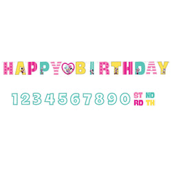 Minnie Happy Helpers Jumbo Add-An-Age Letter Banner Decorations - Party Centre
