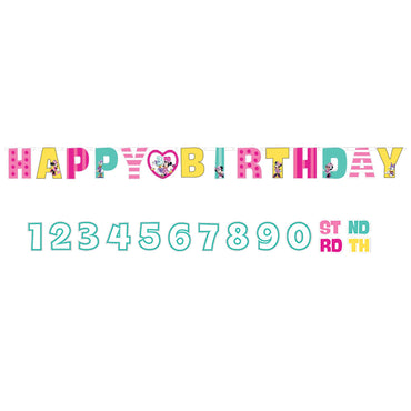 Minnie Happy Helpers Jumbo Add-An-Age Letter Banner Decorations - Party Centre