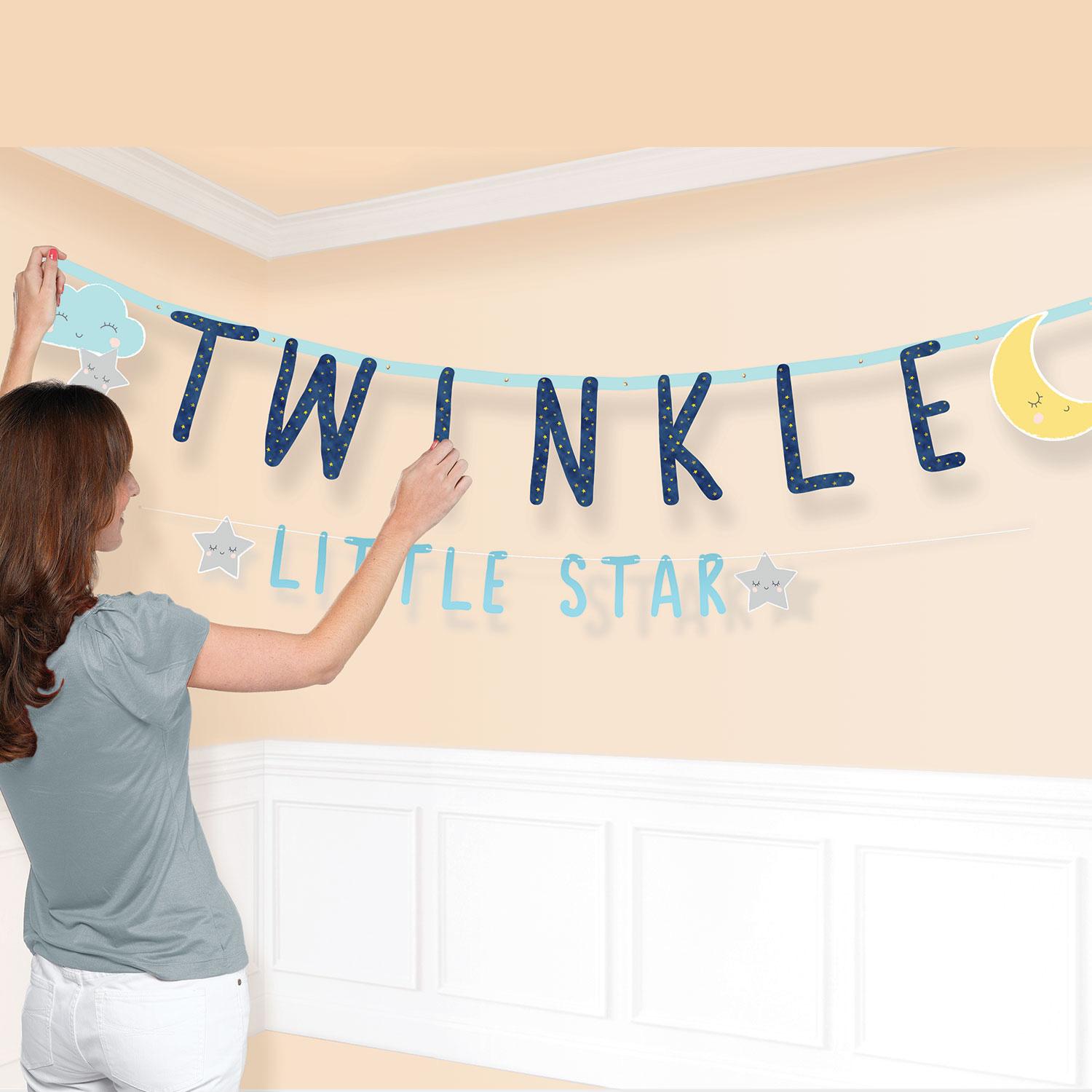 Twinkle Little Star Jumbo Letter Banner 2pcs Decorations - Party Centre