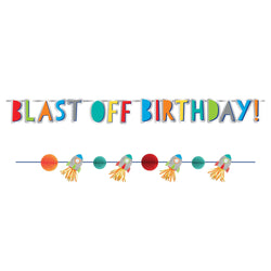3rd Birthday Blast Off Party Kit For 8 People