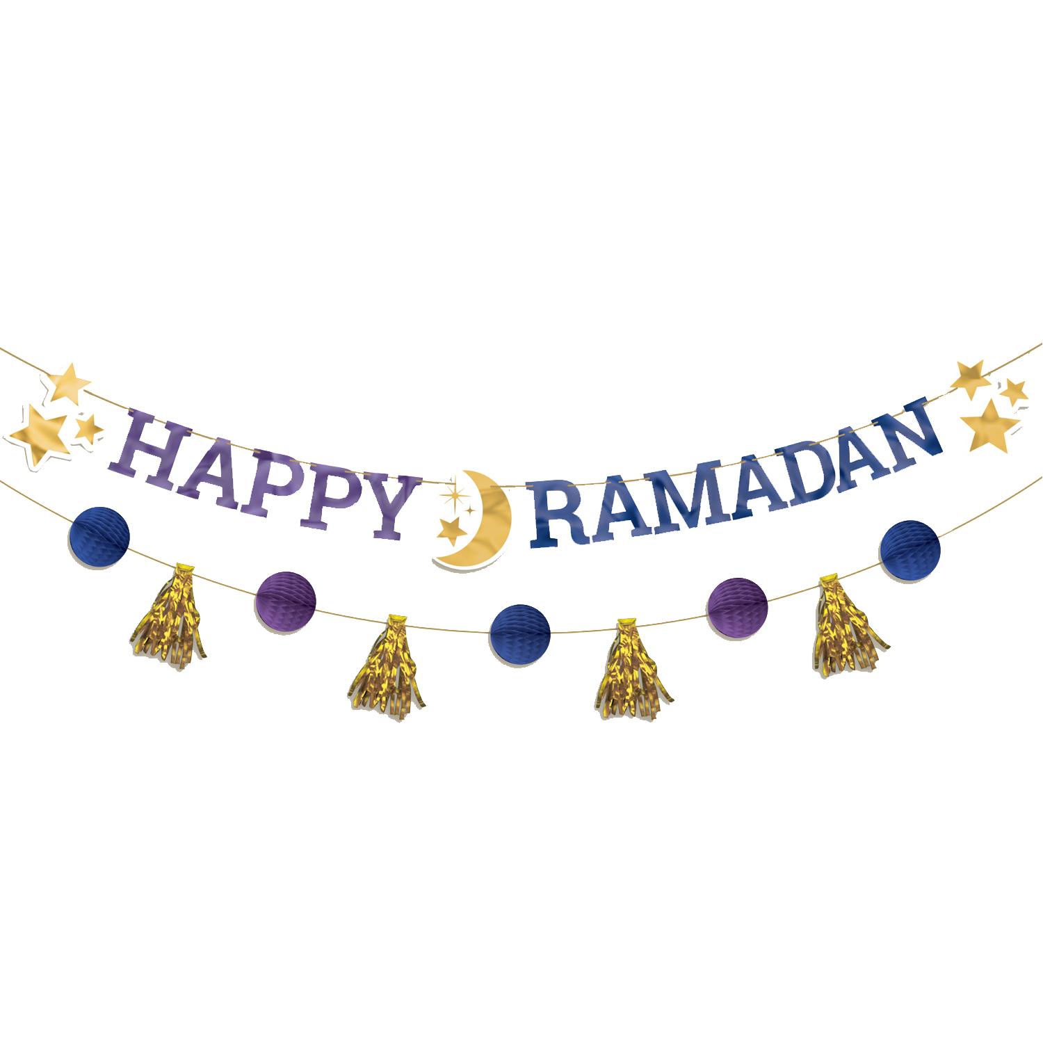 Happy Ramadan Letter Banner Kit Decorations - Party Centre
