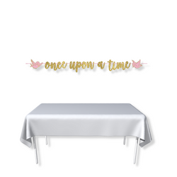 Once Upon A Time Ribbon Banner with Glitter Paper Letters