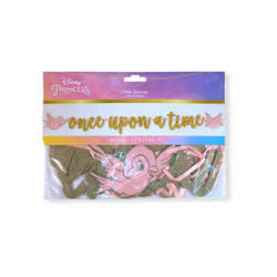 Once Upon A Time Ribbon Banner with Glitter Paper Letters