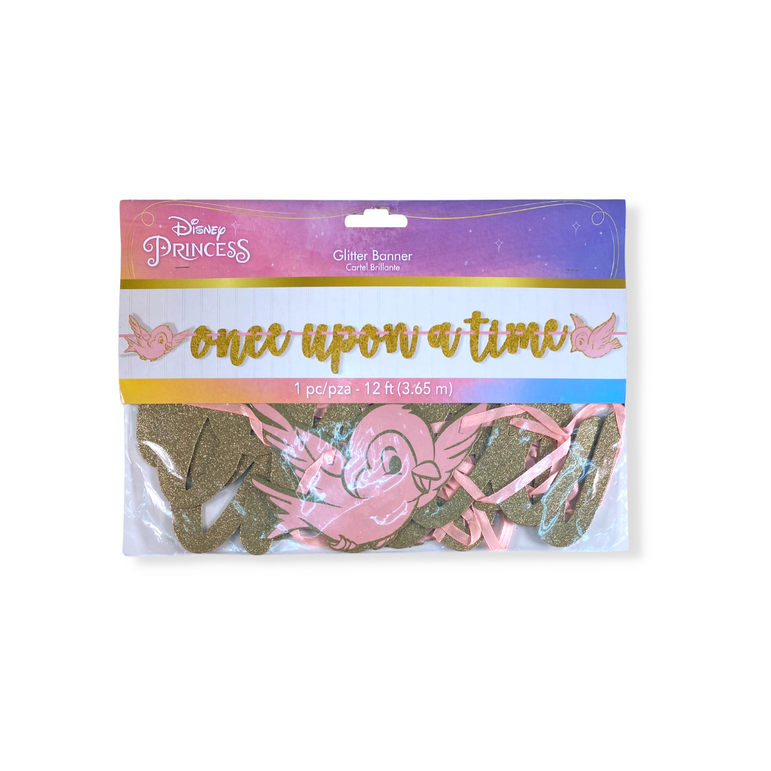 Once Upon A Time Ribbon Banner with Glitter Paper Letters