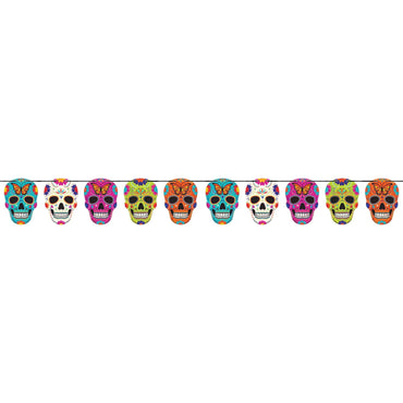 Day Of The Dead Banner Skull