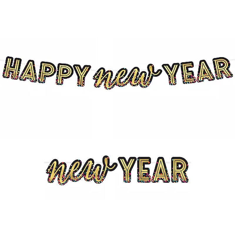 Happy New Year Letter Banner