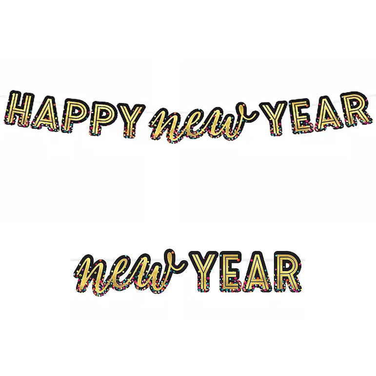Happy New Year Letter Banner