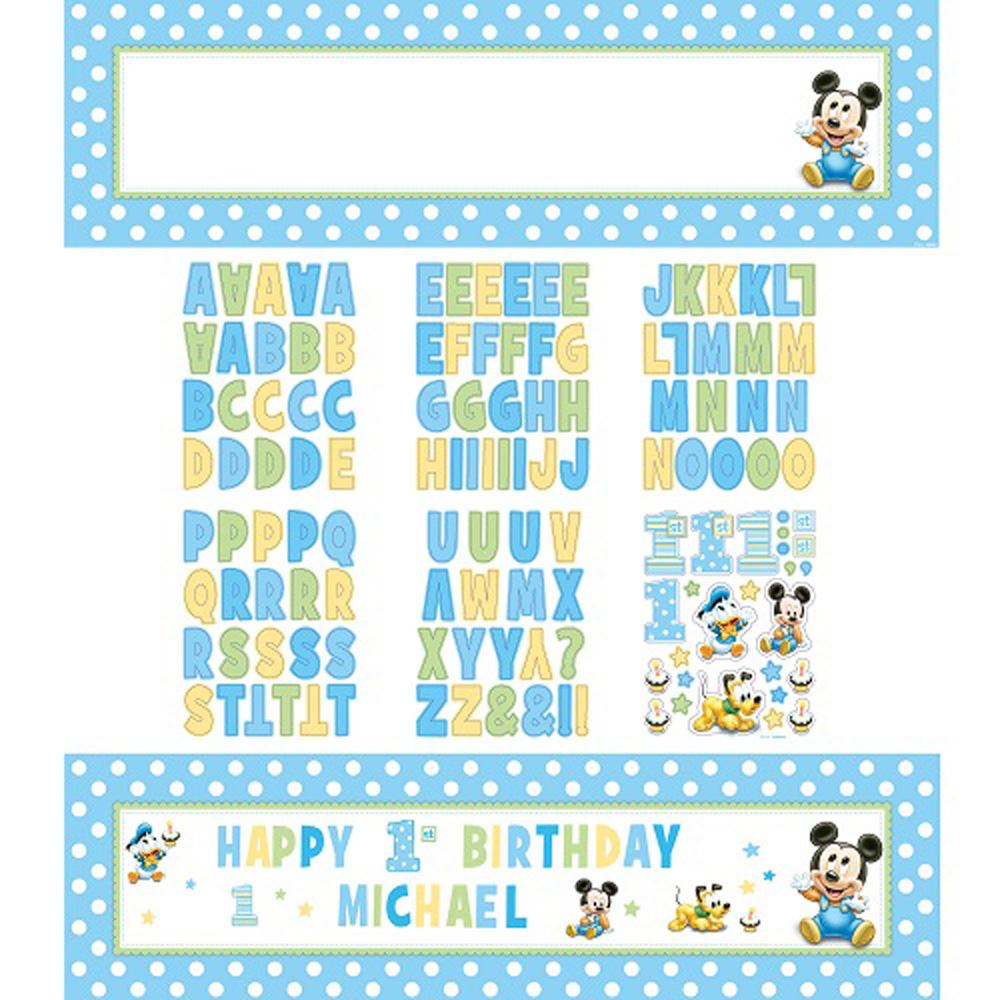 Mickey Mouse 1st Birthday Giant Sign Banner Decorations - Party Centre