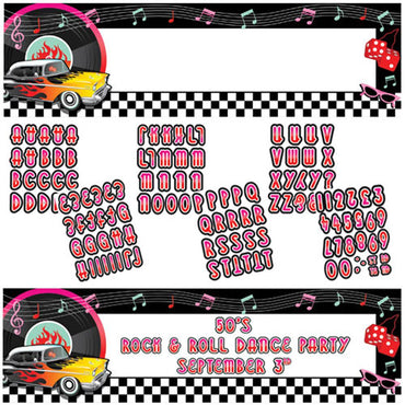 Classic 50's Personalized Giant Sign Banner 65 x 20in Decorations - Party Centre