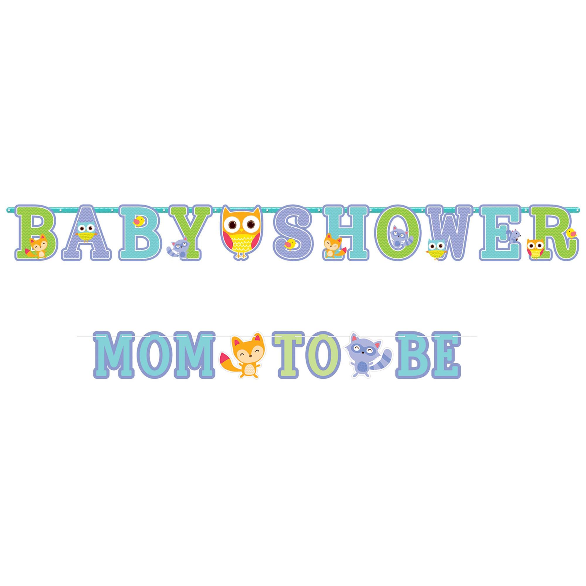 Woodland Welcome Baby Letter Banner Decorations - Party Centre