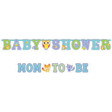 Woodland Welcome Baby Letter Banner Decorations - Party Centre