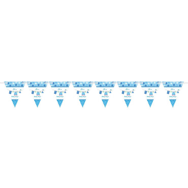 Shower With Love Boy Pennant Banner Decorations - Party Centre